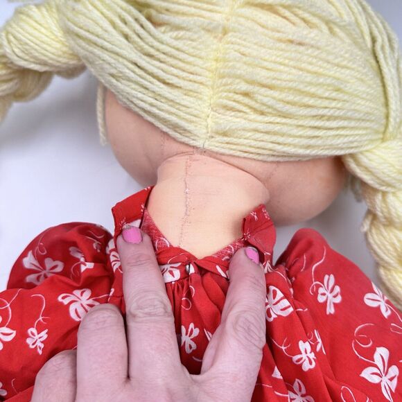 ESTATE SALE - XL vintage Handmade Ragdoll Doll Kitschy 60s 70s Mod Unique Design - Picture 10 of 13